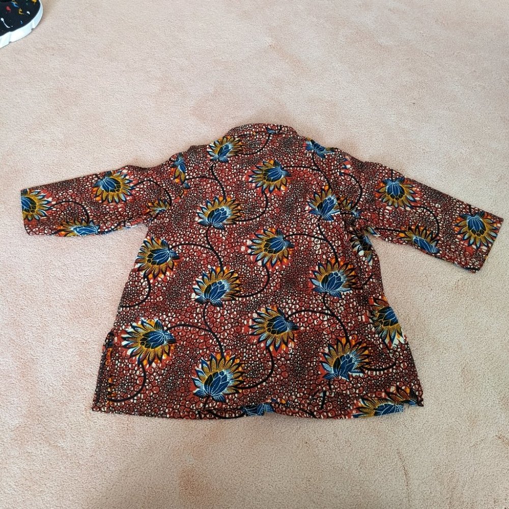 Vintage African Print Pattern Fabric Handmade